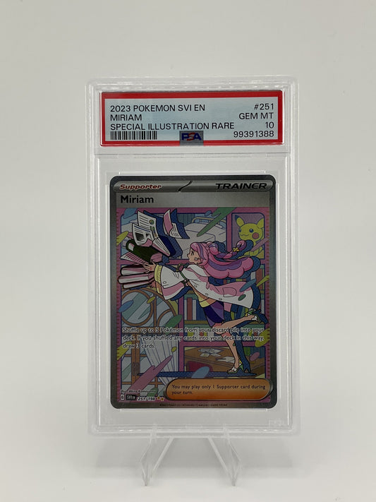 Pokémon TCG 2023 Miriam SVI EN #251 Special Illustration Rare PSA 10 - Gem Mt.