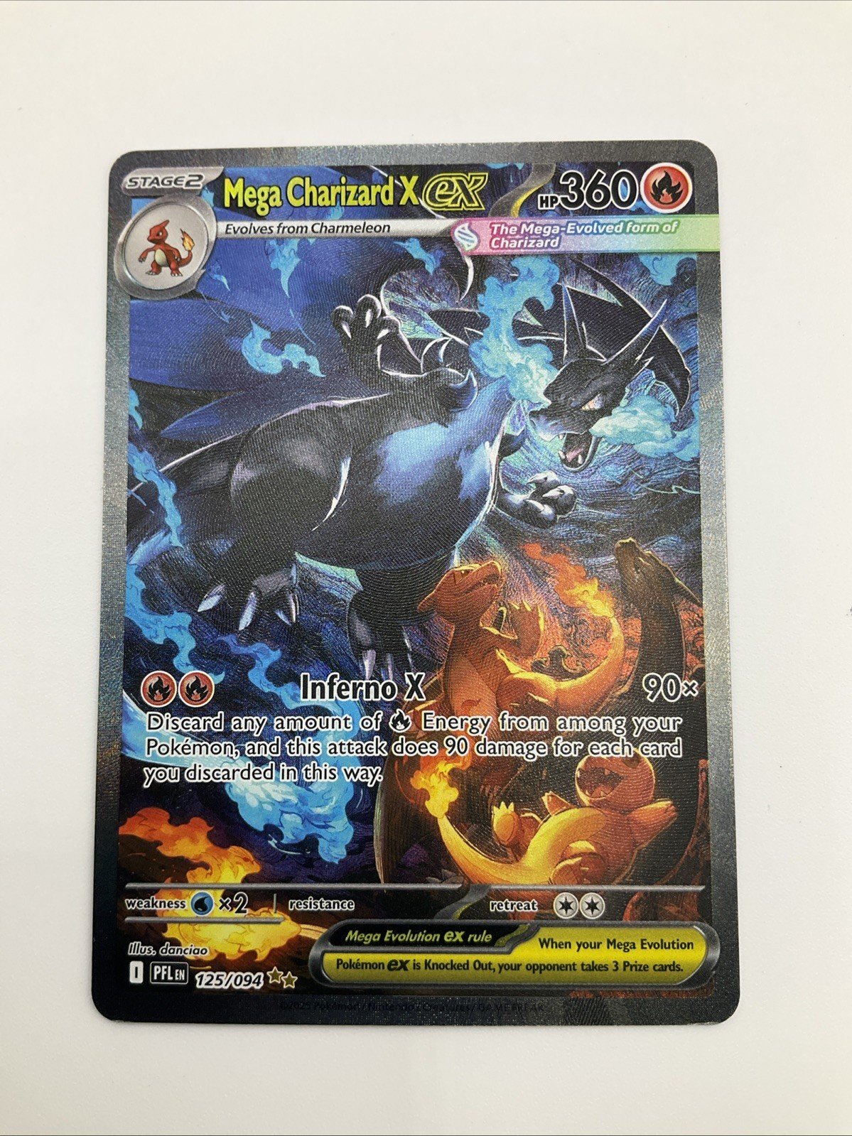 2025 Pokemon Phantasmal Flames 125/094 Mega Charizard X ex SIR / NM 🔥