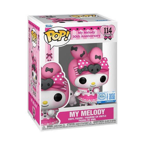 My Melody #114 Funko Pop! Sanrio My Melody 50th Anniversary- Approx. 4" Specialty Series Collectible Vinyl Figure Bundled with Display Box Protector Case - Estimated Arrival: Jul. 2025 (PRE-SALE)