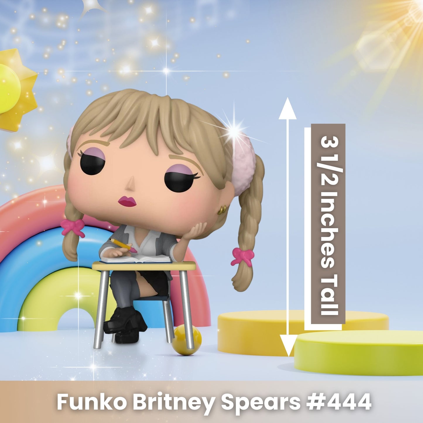 Britney Spears Funko Pop! Plus - Baby One More Time - Approx. 3 1/2 " Collectible Vinyl Figure #444 in Window Display Box