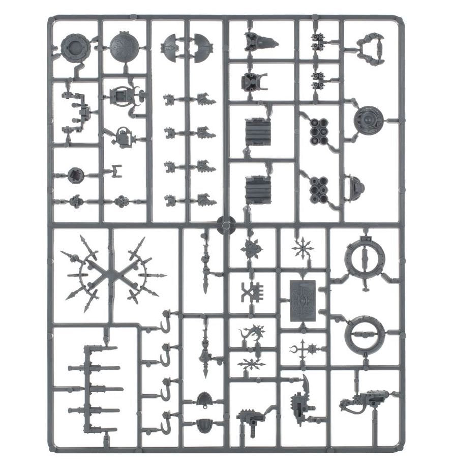 Warhammer 40,000 Chaos Rhino Chaos Space Marines Chaos Rhino Vehicle Kit for Warhammer 40K – Customizable Plastic Transport with Weapon & Cosmetic Options, Unpainted Miniature Model (PRE-ORDER)