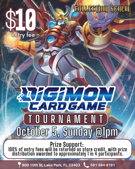 Digimon Card Game Tournament – Sunday, October 5, 2025 at 1:00 PM
