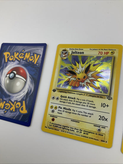 1st Edition NM Flareon, Jolteon, Vaporeon Jungle Holo Pokemon Cards