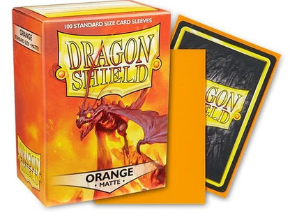 Dragon Shield durable matte card protector sleeves Orange color