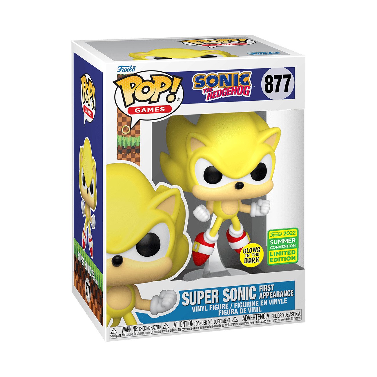 Funko Pop! ~ Sonic the Hedgehog ~ Super Sonic First Appearance ~ GID ~ SDCC