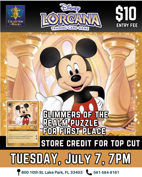 Disney Lorcana TCG Tournament – July 7, 2026 (Tuesday 7:00 PM)