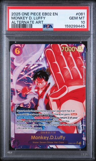 One Piece Luffy EB02 SEC PSA 10 9445