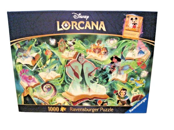 Disney Lorcana 1000 Pc Ravensburger Puzzle Glimmers of The Realm Emerald PRESALE