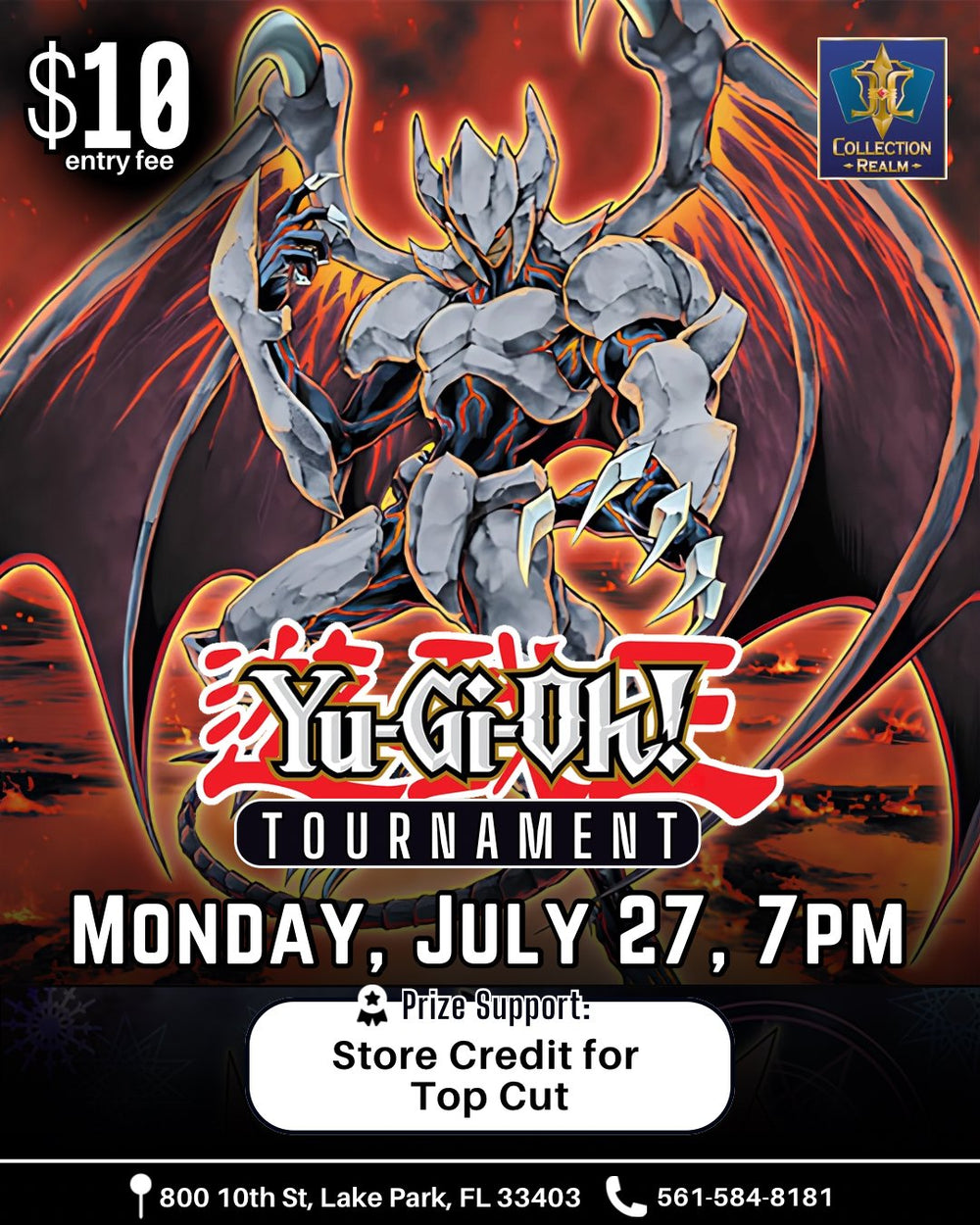 Yu-Gi-Oh! TCG Tournament – July 27, 2026 (Monday 7:00 PM)