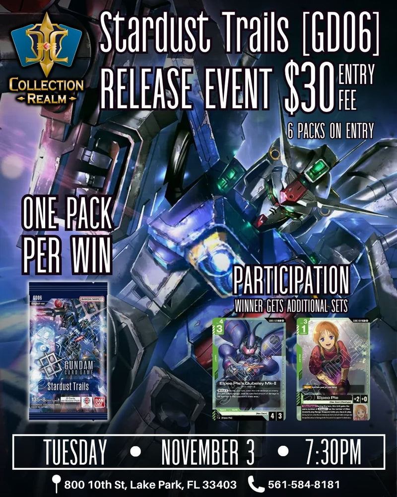 Gundam Card Game – GD06 Release Event – November 3 2026 (Tuesday) 7:30 PM