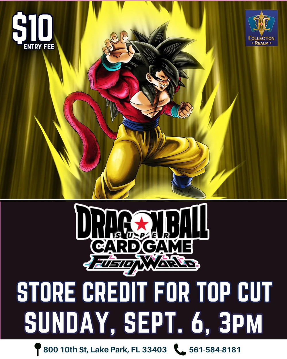 Dragon Ball Super Card Game Fusion World Tournament – September 6, 2026 (Sunday 3:00 PM)