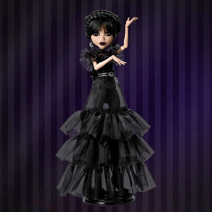 Rave'N Wednesday Monster High Collectible Doll 2024 - Wednesday Addams in Black Gown - Dance Scene Inspired Gothic Toy by Mattel