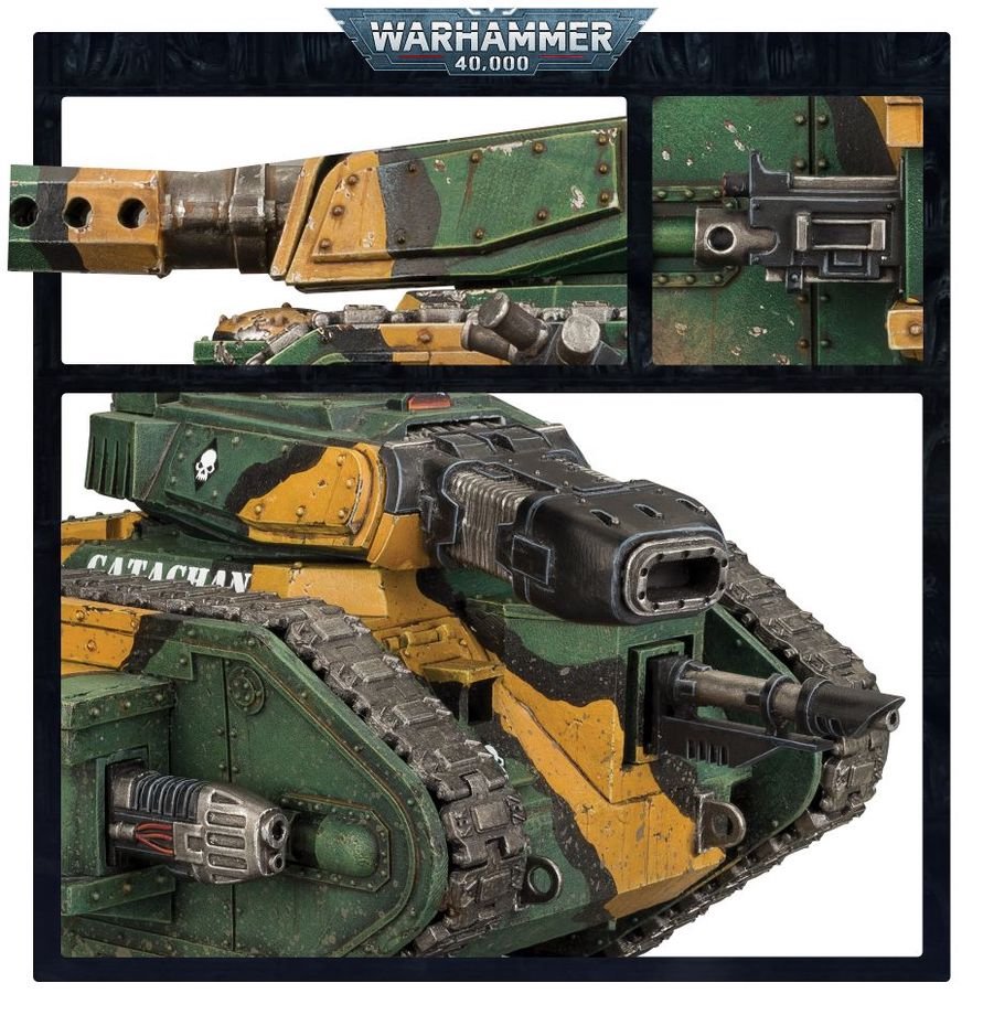 Warhammer 40,000 Astra Militarum Leman Russ Battle Tank Model Kit – Multi-Variant Plastic Vehicle with Custom Weapon Options for Warhammer 40K