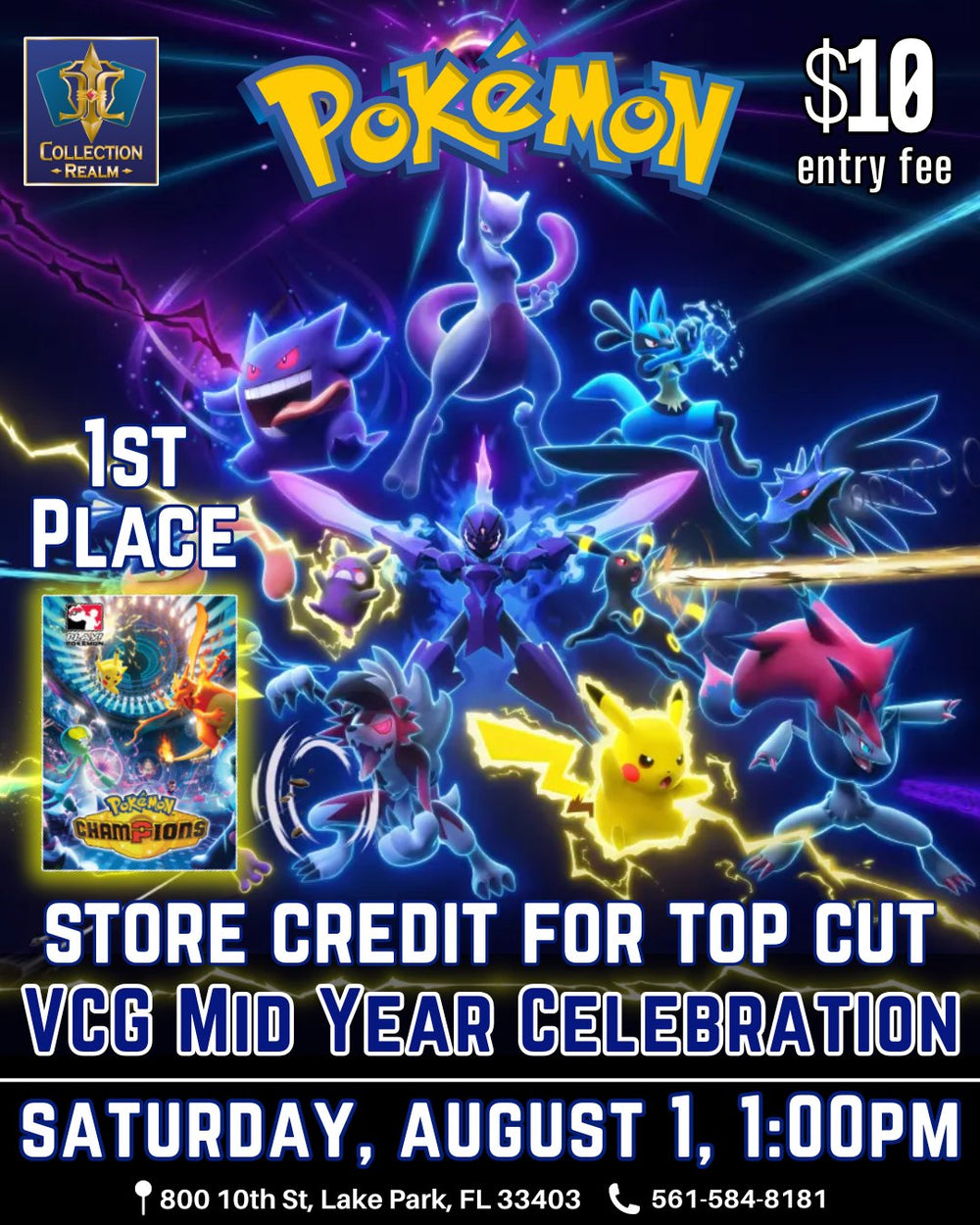 Pokémon TCG Tournament – August 1, 2026 (Saturday 1:00 PM)