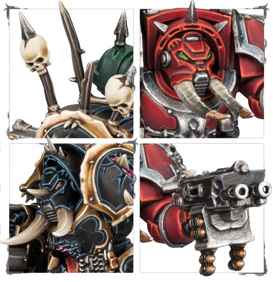 Warhammer 40,000 Chaos Space Marines Terminator Squad – 5 Chaos Terminators Miniatures with Customisable Weapons & Transfer Sheet – Plastic Model Kit for Chaos Space Marines, World Eaters & Emperor’s Children