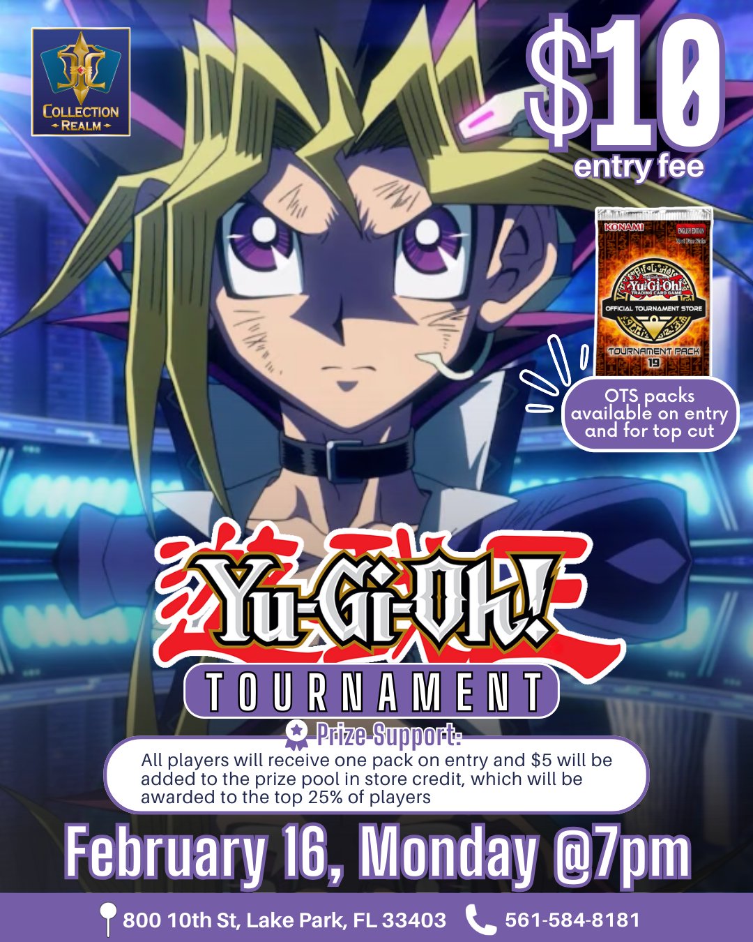 Yu-Gi-Oh! Trading Card Game Tournament – Feb 16 (Mon) 7:00 PM
