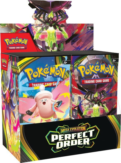 Pokémon TCG Mega Evolutions ME3 Perfect Order Booster Box | Pokémon Trading Card Game Booster | Collectible Pokémon Cards, Mega Evolution ex, Anime Card Set (PRE-ORDER MARCH)