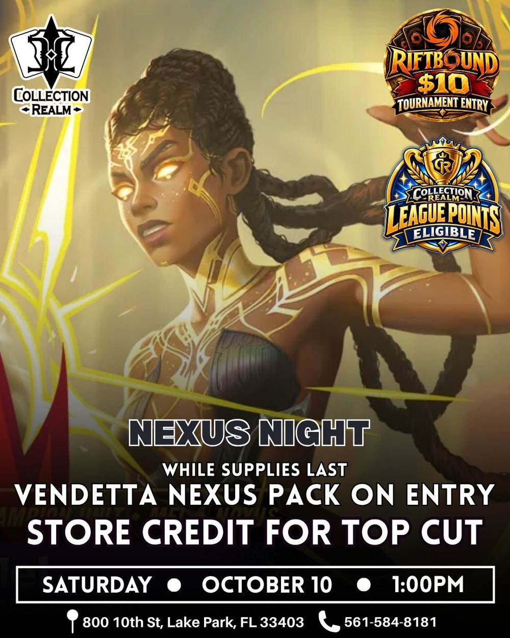 Riftbound: League of Legends TCG Nexus Night League Points – October 10, 2026 (Saturday 1:00 PM)