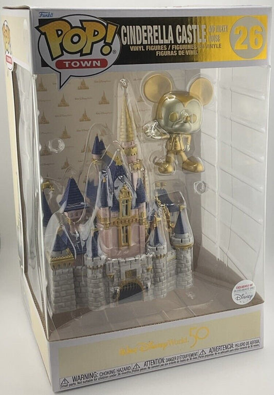 Funko Pop! Town: Cinderella Castle and Mickey Mouse Gold #26 Disney Exclusive