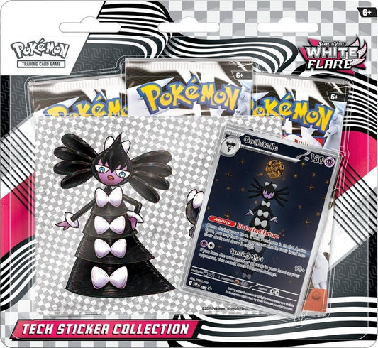 Pokémon White Flare Booster Packs with Promo Card and Stickers