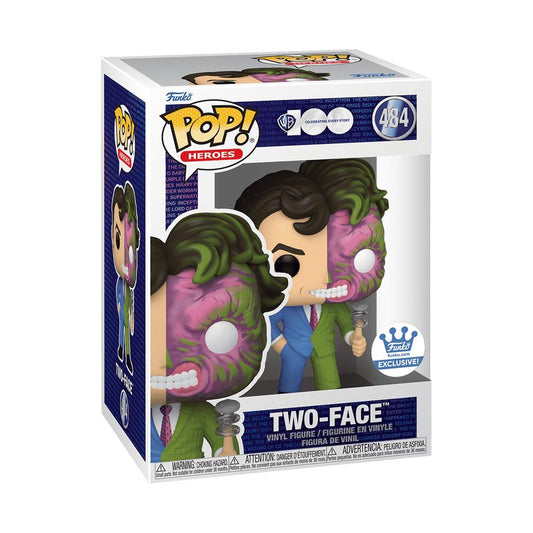 Two-Face Flipping Coin Funko Pop! Heroes DC Comics - WB 100 Celebrating Every Story - Approx. 4" Collectible Exclusive Vinyl Figure #484 with Window Display Box (PRE-ORDER)