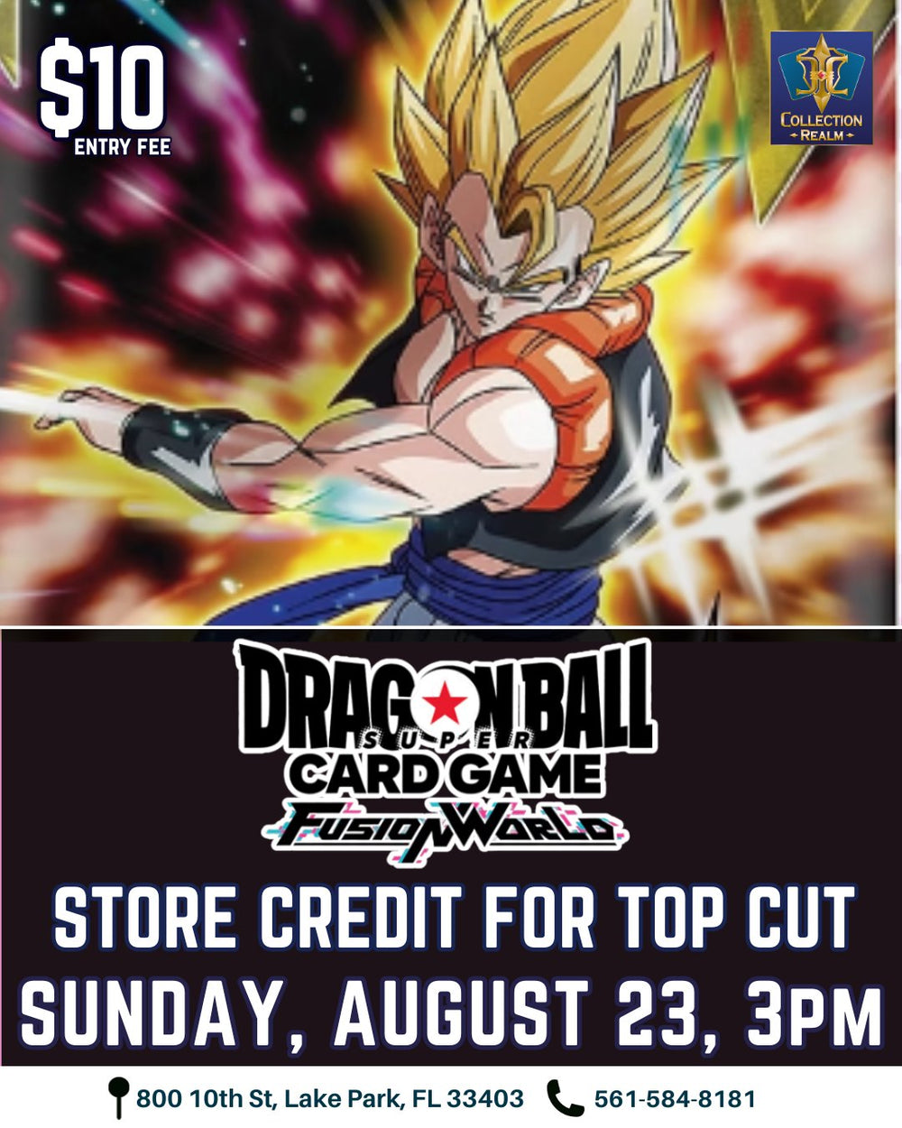Dragon Ball Super Card Game Fusion World Tournament – August 23, 2026 (Sunday 3:00 PM)