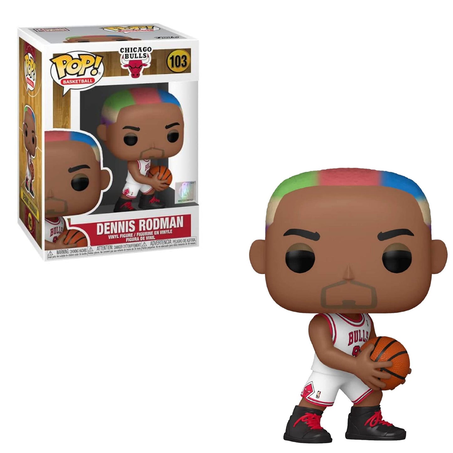 Dennis Rodman Funko Pop! Basketball: NBA Legends Chicago Bulls - Collectible Vinyl Figure #103 with Display Box Protector Case (Pre-Sale)