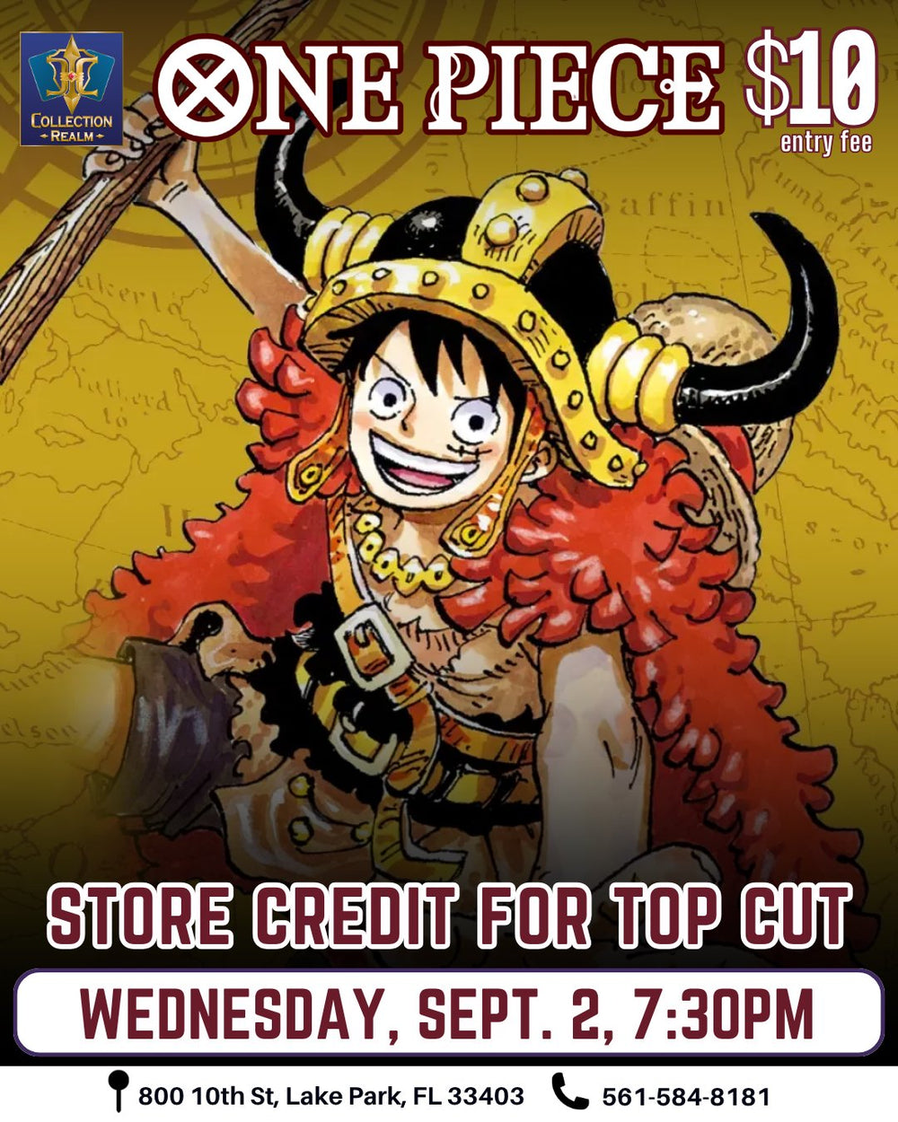 One Piece TCG Tournament – September 2, 2026 (Wednesday 7:30 PM)