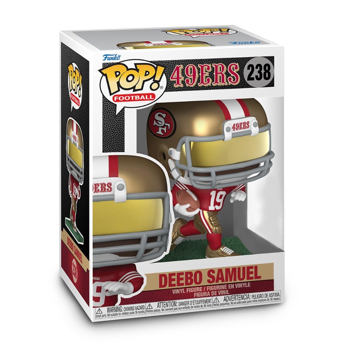 Deebo Samuel Funko Pop! NFL 49ers - Approx. 4" Collectible Vinyl Figure #238 in Window Display Box