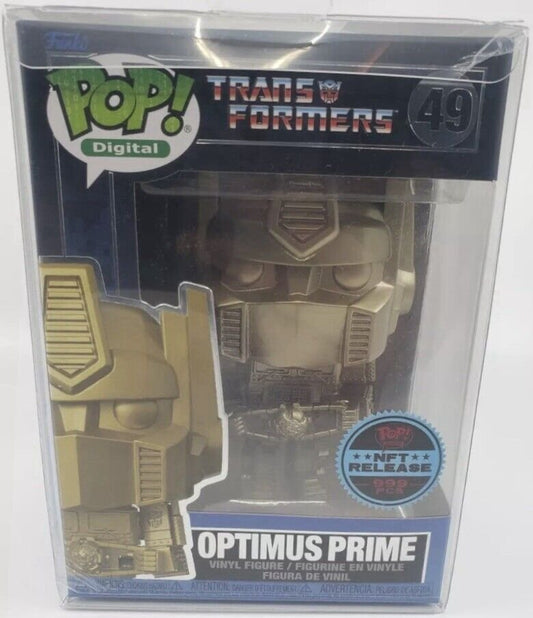 FUNKO POP! DIGITAL TRANSFORMERS OPTIMUS PRIME GOLD GRAIL LIMITED EDITION 999 #49