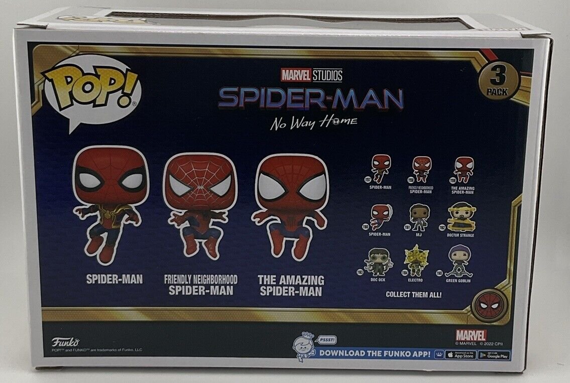 Funko Pop No Way Home 3-Pack Friendly Neighborhood The Amazing Spider-Man Amazon