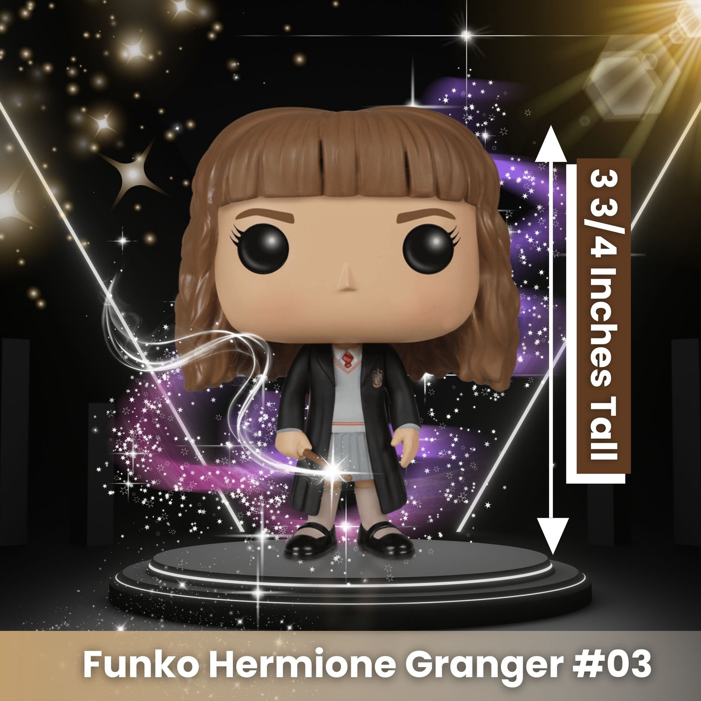 Hermione Granger Funko Pop! Harry Potter - Harry Potter Collectible Gryffindor Witch with Wand - Approx. 3 3/4" Collectible Vinyl Figure #03 with Display Box Protector Case