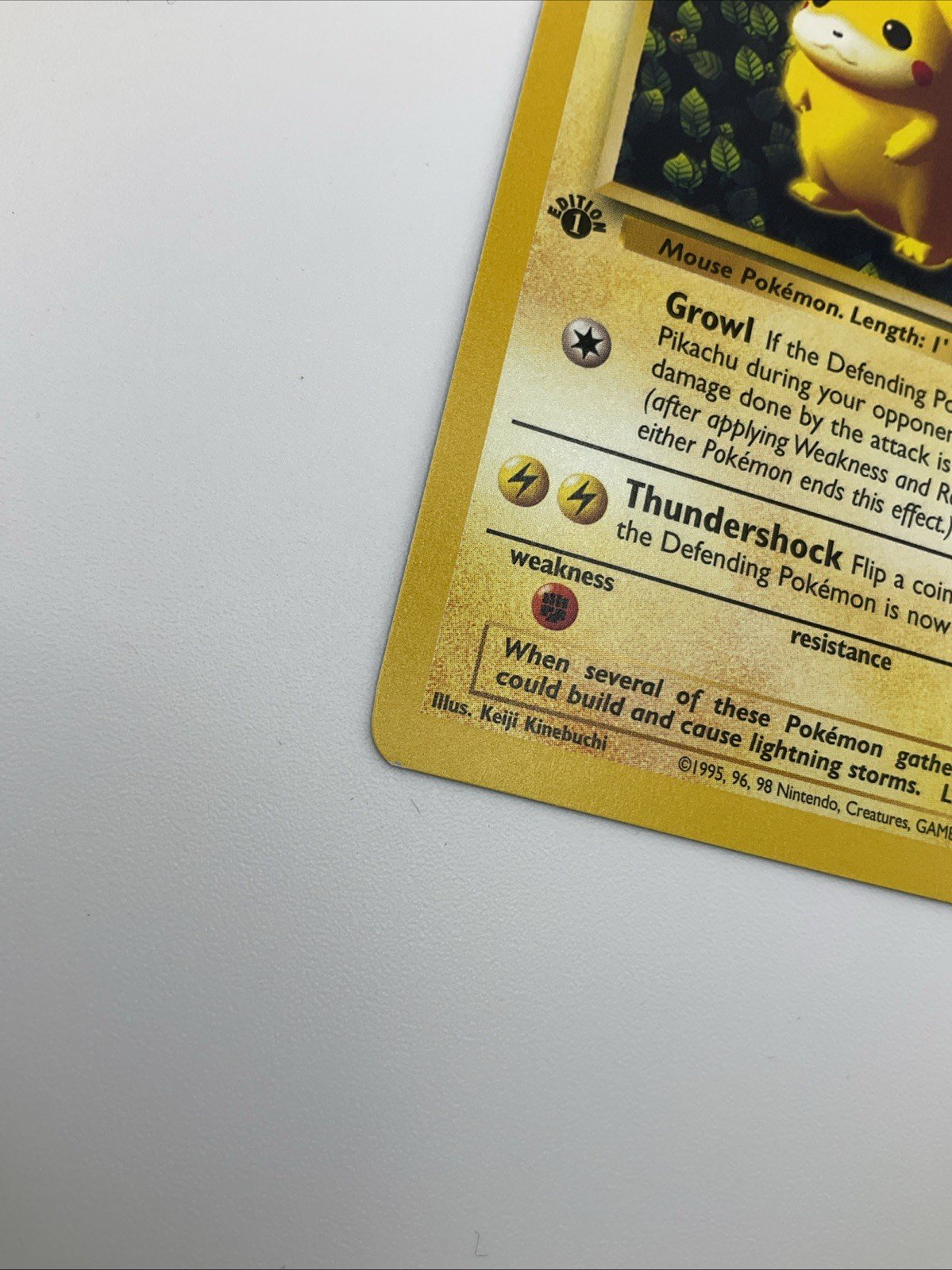 1999 Pokemon Card #1 Ivy Pikachu 1st Edition Error League Promo NM