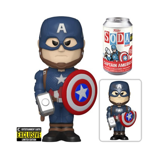 Captain America Funko Soda! Avengers: Endgame - Entertainment Earth Exclusive - Approx. 4" Vinyl Figure in Collectible Soda Can