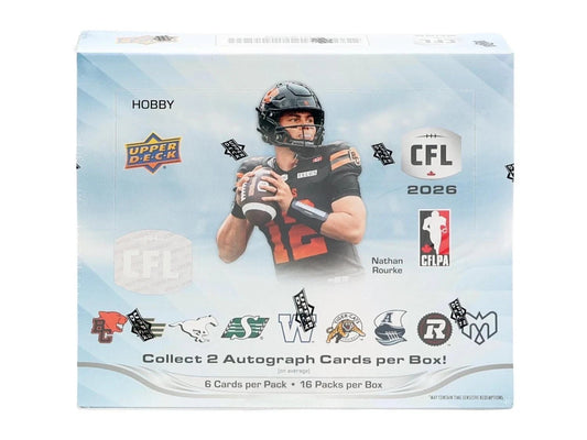 2026 Upper Deck CFL Football Trading Card Hobby Box collectible sports cards