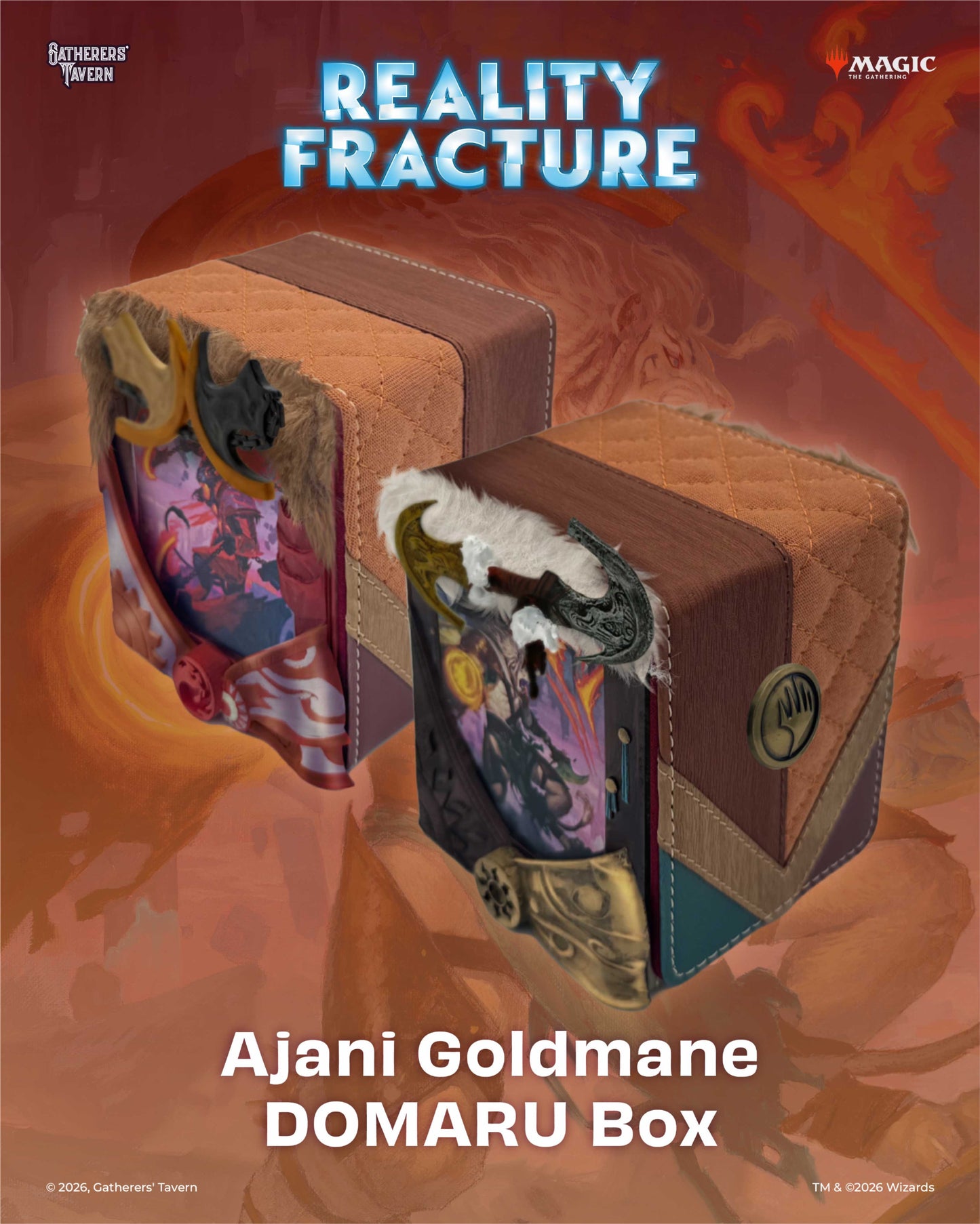 Reality Fracture Ajani Goldmane Domaru Finest Box – Fractured Reality Collectible, Sculpted Detail Design, Alternate World Display Piece for Collectors (PREORDER - Release Date December 30, 2026)