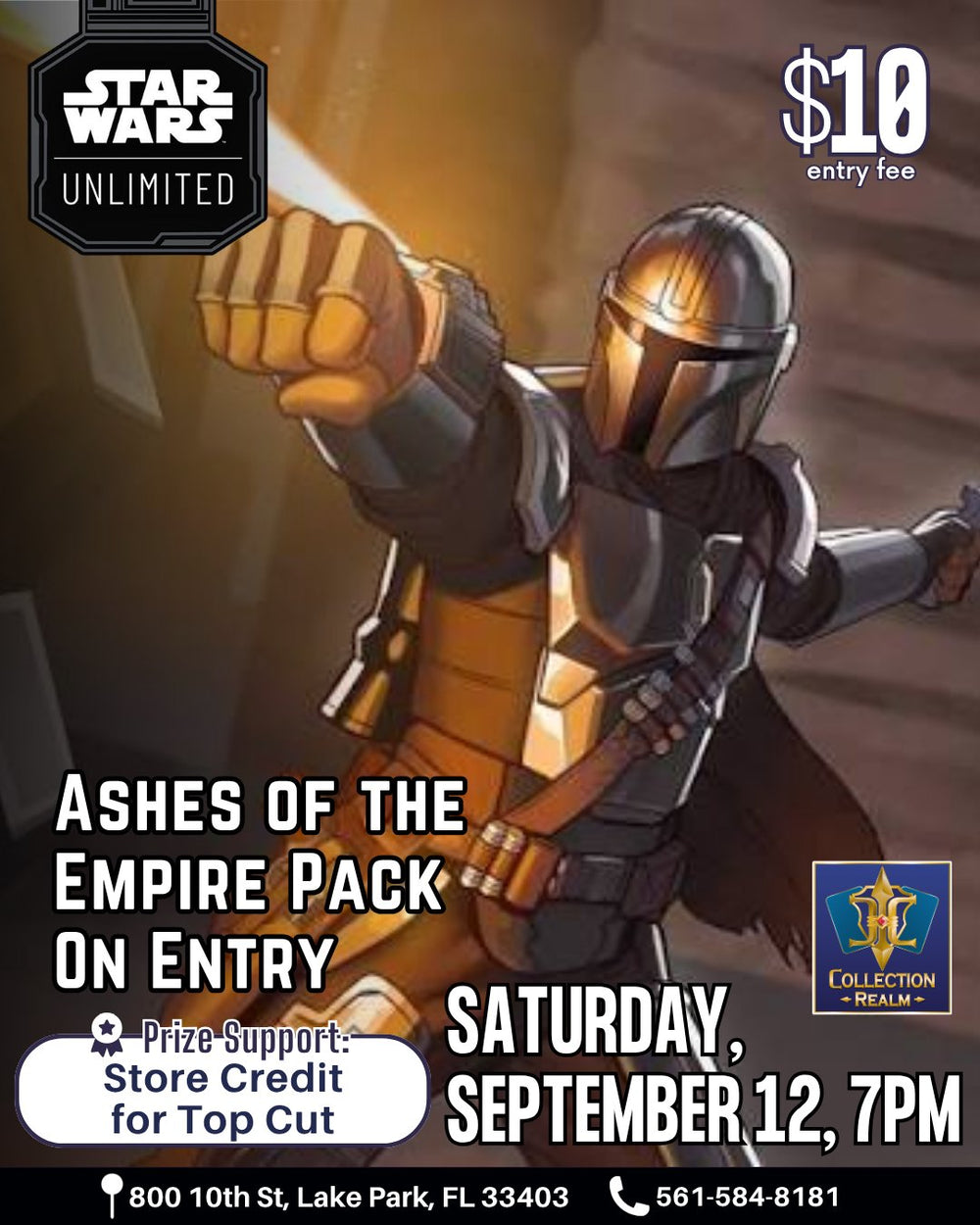 Star Wars Unlimited TCG Tournament – September 12, 2026 (Saturday 7:00 PM)
