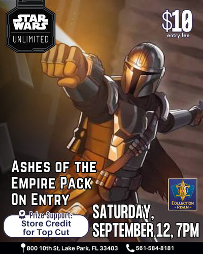 Star Wars Unlimited TCG Tournament – September 12, 2026 (Saturday 7:00 PM)
