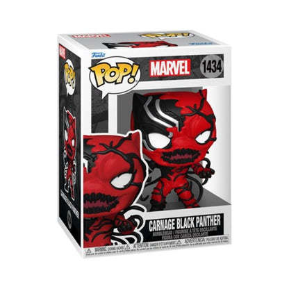 Carnage Black Panther Funko Pop! Marvel - Approx. 3 3/4" Collectible Vinyl Figure #1434 with Display Box Protector Case