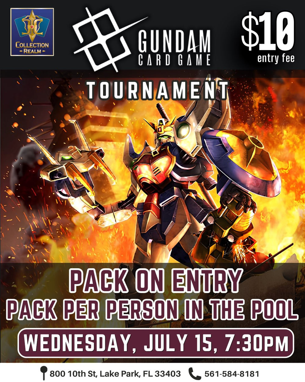 Gundam Card Game Tournament – July 15, 2026 (Wednesday 7:30 PM)