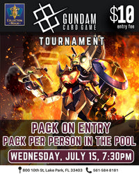 Gundam Card Game Tournament – July 15, 2026 (Wednesday 7:30 PM)