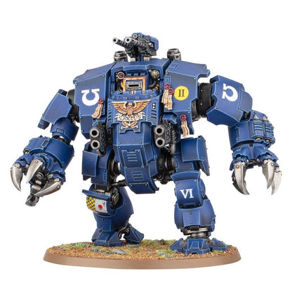 Warhammer 40K Space Marines Brutalis Dreadnought Kit – Melee Combat Walker Miniature, Highly Customisable Plastic Model, 131 Pieces, Citadel 90mm Base