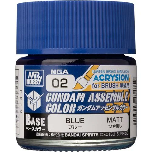 Gundam Assemble Color NGA02 Blue Paint by Mr. Hobby - Acrylic for Gundam Model Kits, HG, PG & Bandai Gundams - Smooth, Vibrant, Fade-Resistant Finish for Collectibles (PRE-ORDER NOVEMBER)