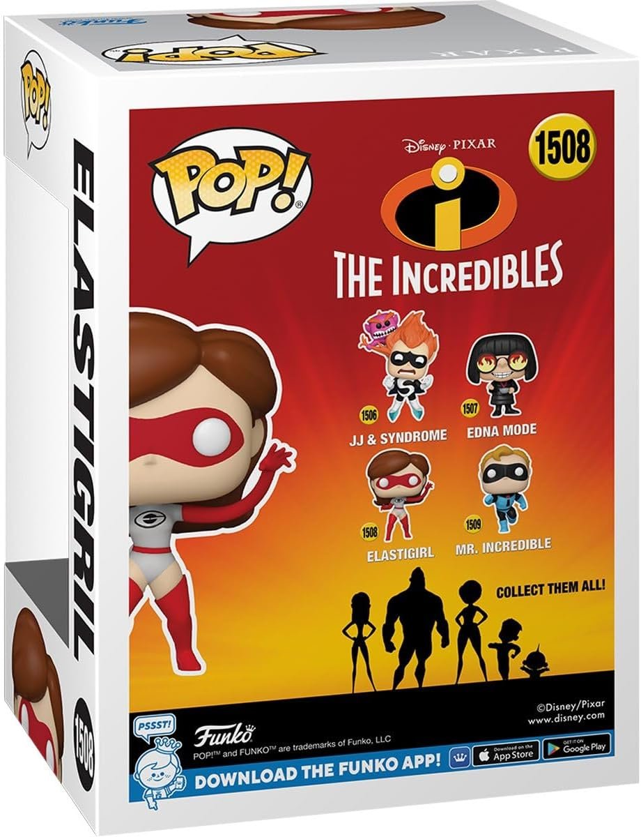 Elastigirl Funko Pop! The Incredibles 20th Anniversary - Approx. 4" Collectible B+W Chase Limited Edition Vinyl Figure #1508 with Display Box Protector Case