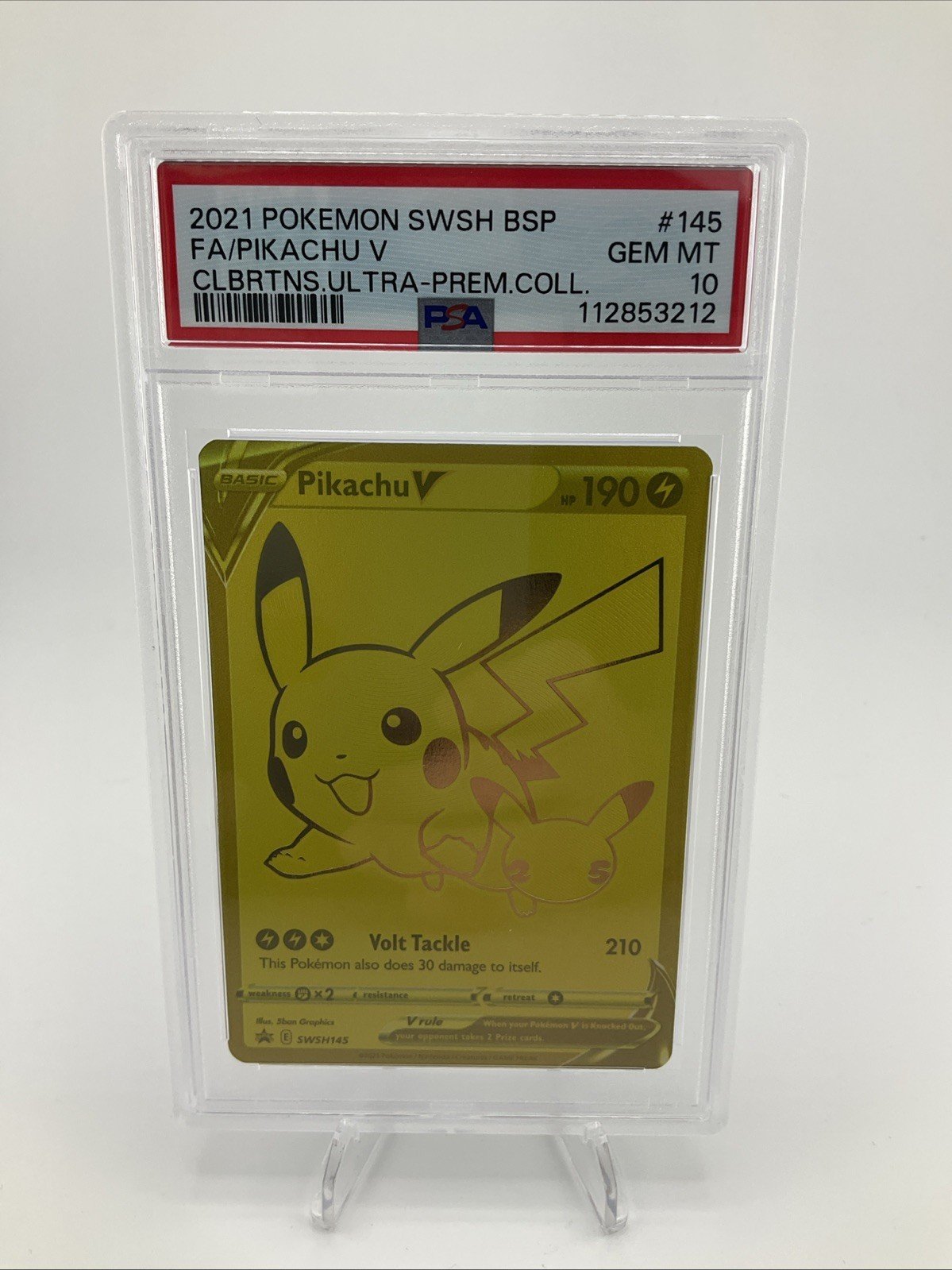 PSA 10 Pikachu #145 SWSH145 2021 Celebrations UPC Pokemon Black Star Promo