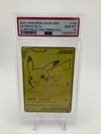 PSA 10 Pikachu #145 SWSH145 2021 Celebrations UPC Pokemon Black Star Promo