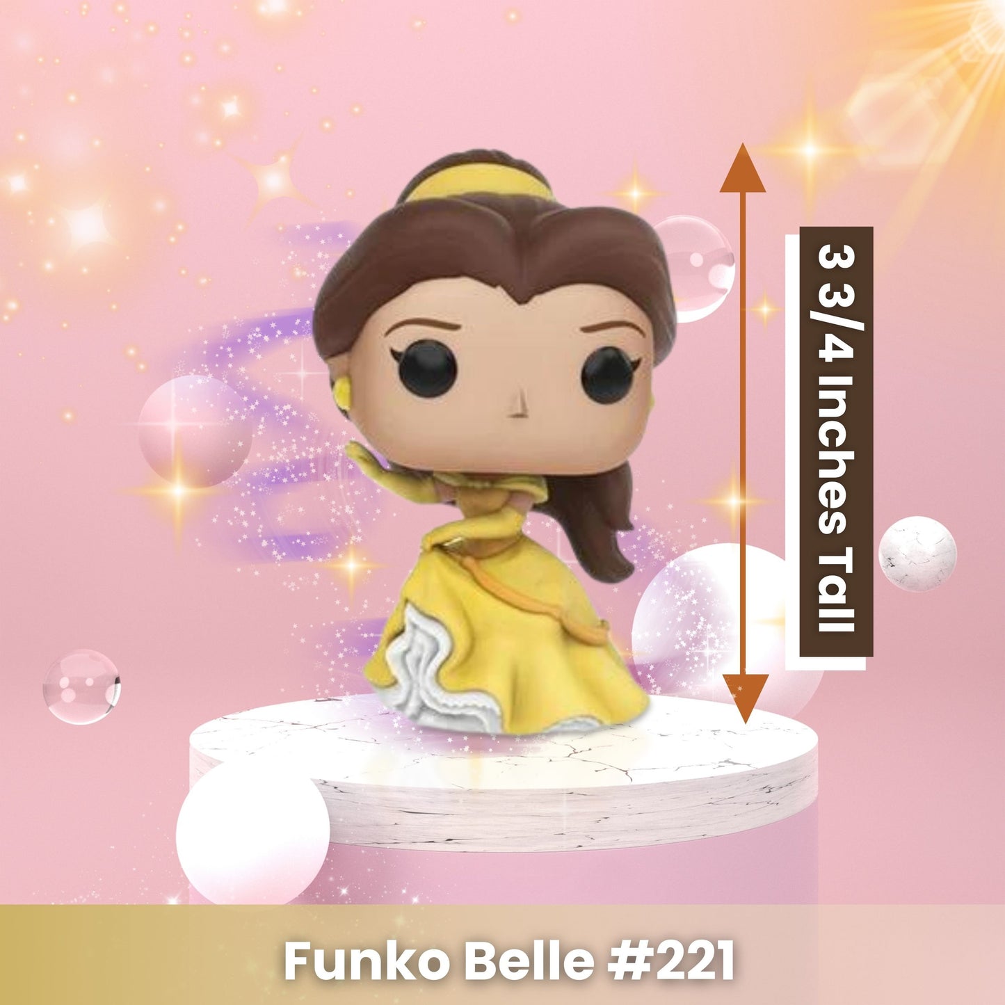 Belle in Gown Funko Pop! Disney Beauty and the Beast - Approx. 3 3/4" Collectible Vinyl Figure #221 with Display Box Protector Case