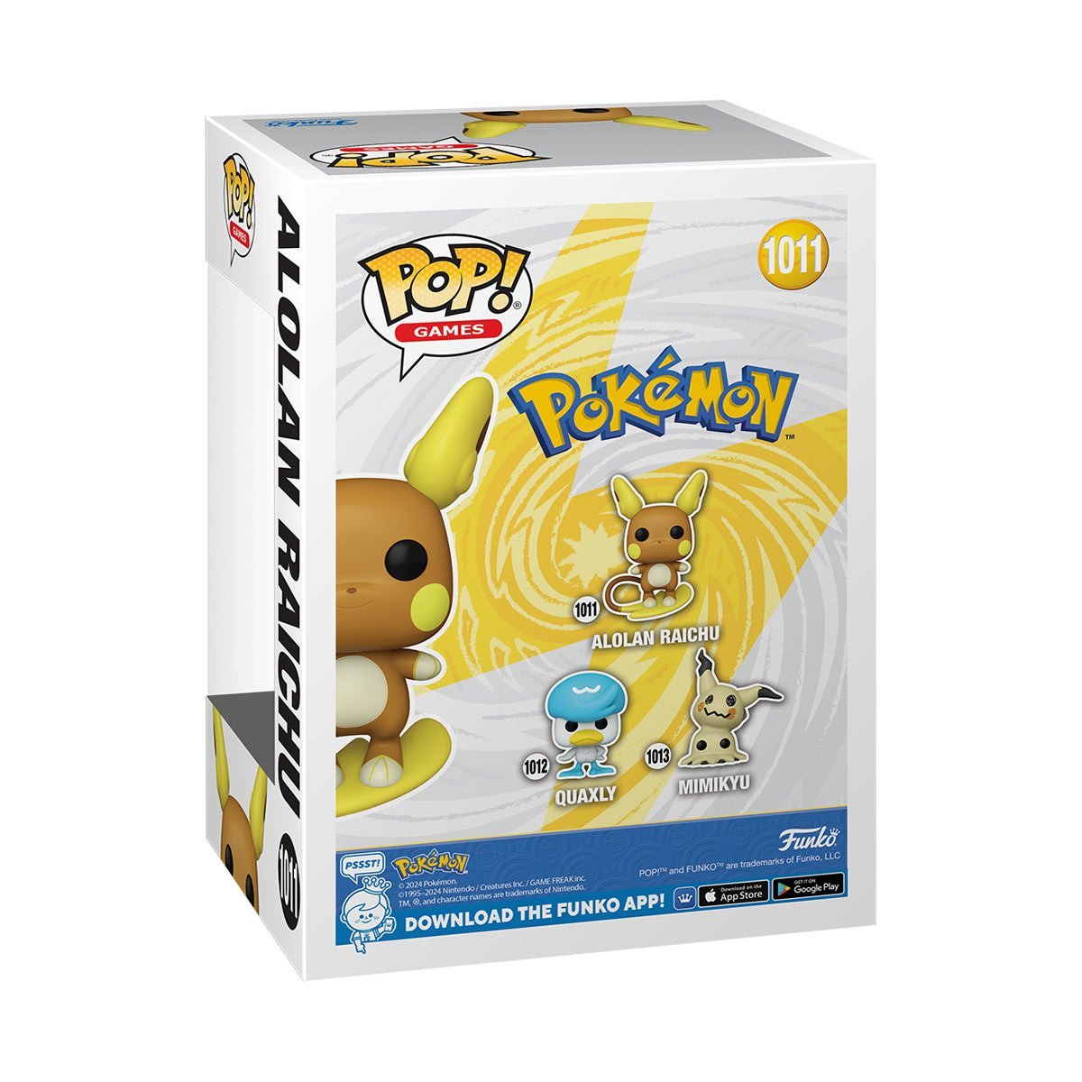 Alolan Raichu Funko Pop! Games Pokemon - Approx. 5" Collectible Vinyl Figure #1011 with Window Display Box