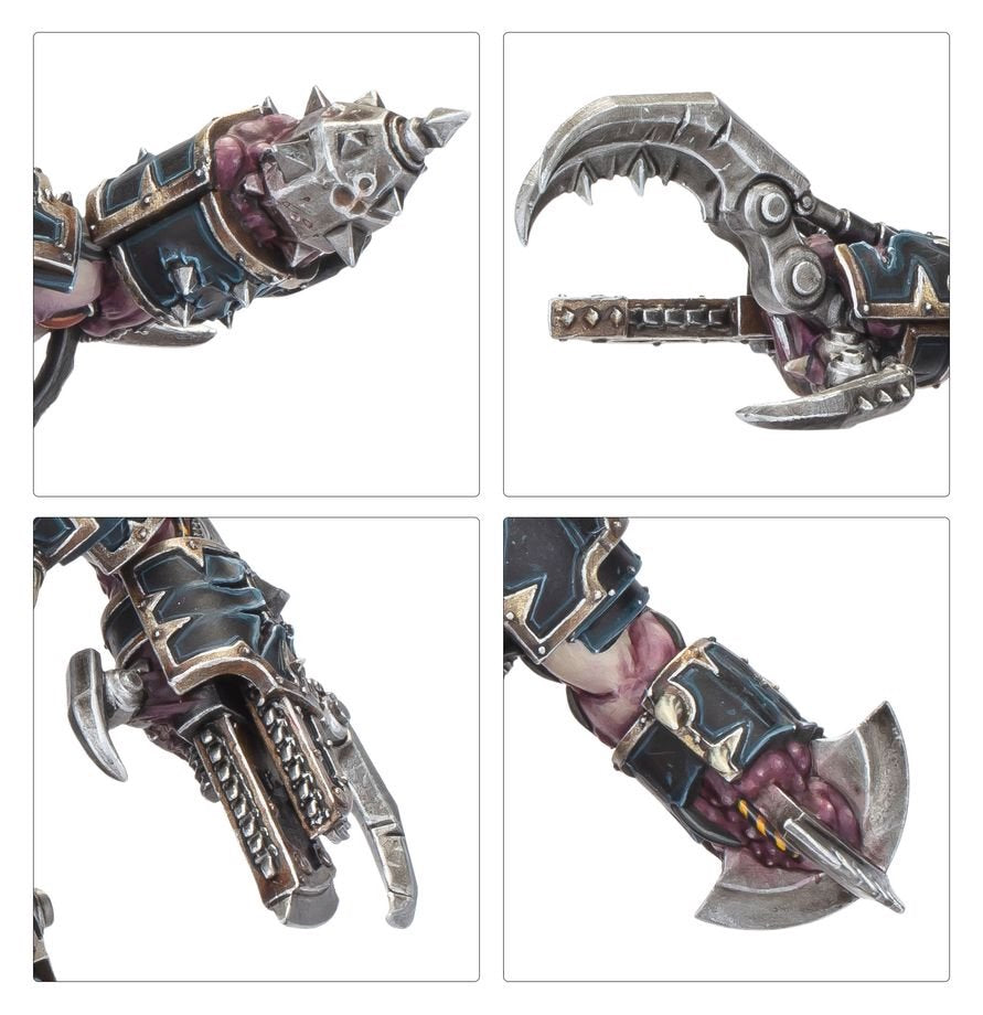 Warhammer 40,000 Chaos Space Marines Mutilators – 3 Multipart Plastic Miniatures with Interchangeable Weapons, Chaos Space Marines Army Unit, Citadel 50mm Bases & Transfer Sheet