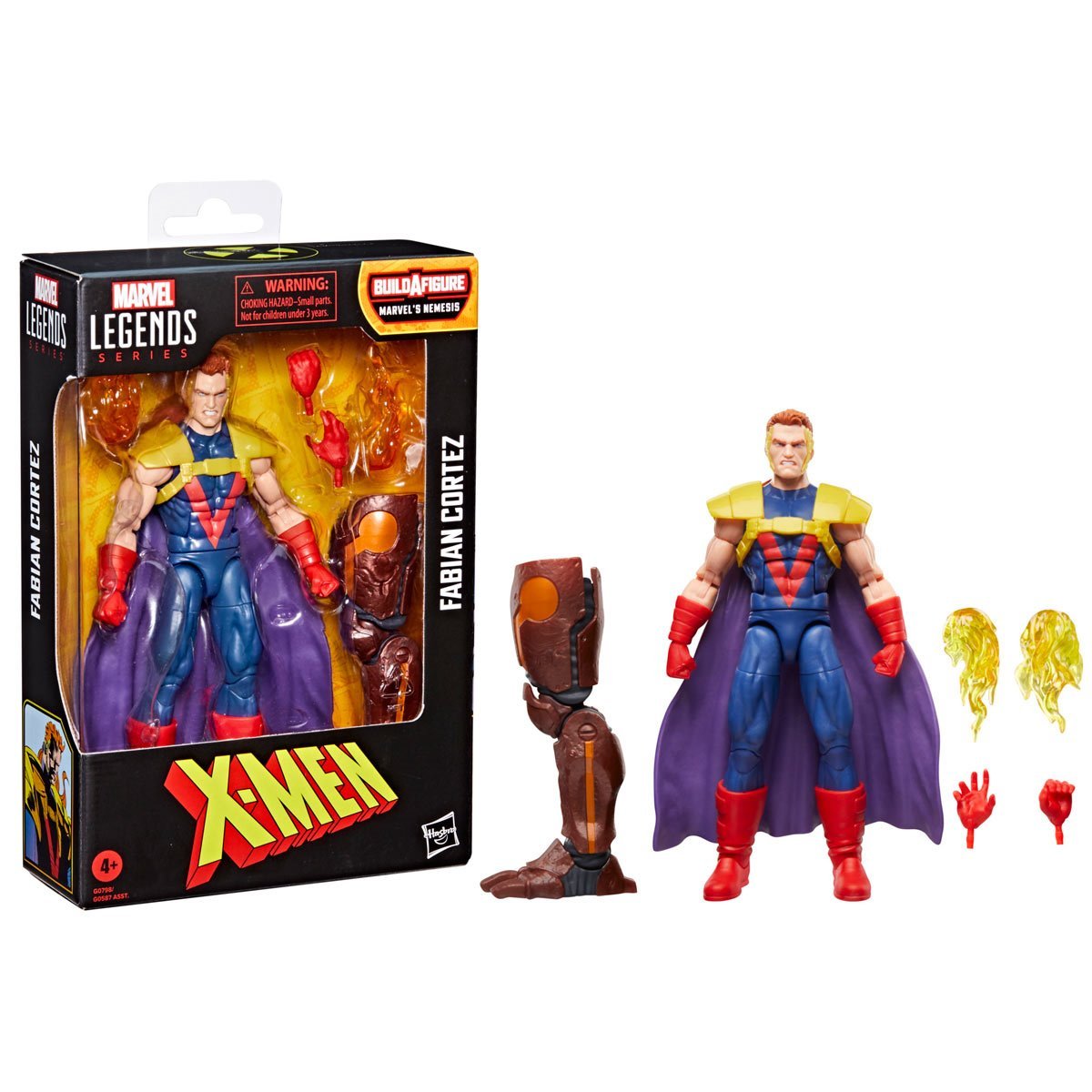 Fabian Cortez Marvel Legends Series X-Men - 6" Build A Figure Marvel's Nemesis by Hasbro